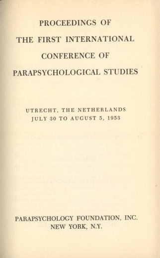 Frontispiece of the Proceedings of the First Utrecht Conference held in 1953